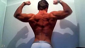 High Definition Picture of Jeff Seid flexing biceps and well toned Physique