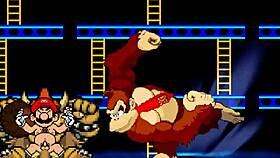 Furry porn with Mario and Donkey Kong in a Mugen game
