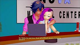 The caretaker continues his erotic journey in a 3D animated game with hot MILFS